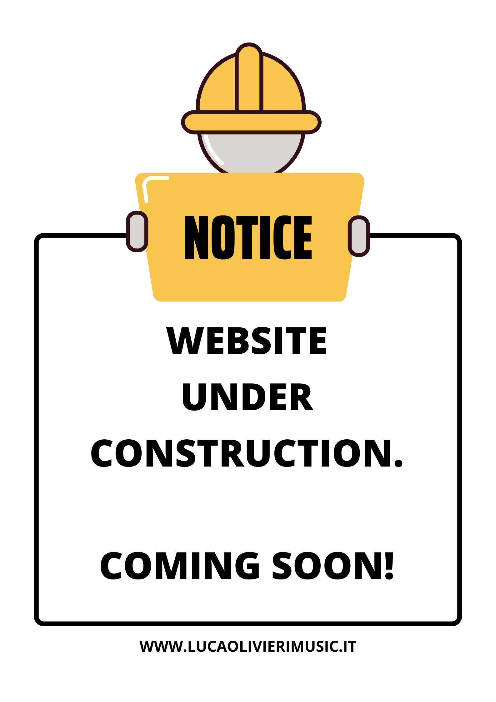 Notice Under Construction Tape Sign Yellow Poster